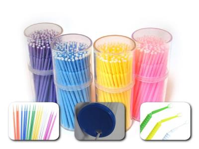 China Disposable plastic dental micro brush micro applicator dental brush for sale