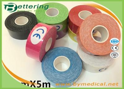 China 2.5cm Sports Physiotherapy Tape Kinesio Tape Kinesiology cotton elastic sports muscle tape with Various colours for sale