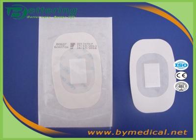 China B0607 Medical permeamble sterile transparent breathable waterproof PU film IV wound dressing with absorbent pad for sale