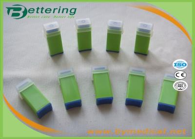 China 23G Green Colour Sterile Auto Press Type Safety Blood Lancet Asepsis Blood Sample Collecting Needle for sale