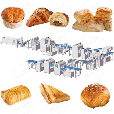 Китай Automatic Pastry Production Line Full Automatic Huide Puff Pastry Puff Pastry Production Line Making Machine Bread Production Line продается