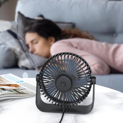 China New Design High Efficiency 360 Degree Rotation Small Portable Home Air Cooling Usb Mini Fan Desktop Chargeable Fan for sale