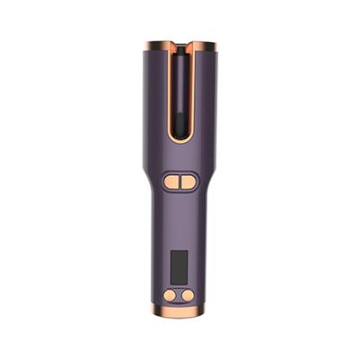 China Portable and Easy to Charge USB Plug LCD Temperature Control Automatic USB Rechargeable Hair Curler for sale