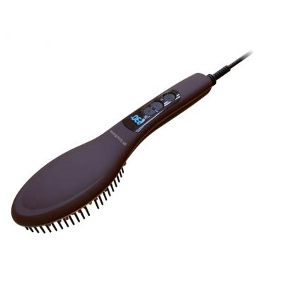 China Heating Brush with Massage Heads LED Digital Display Hair Straightening Brush Hair Straightener for sale