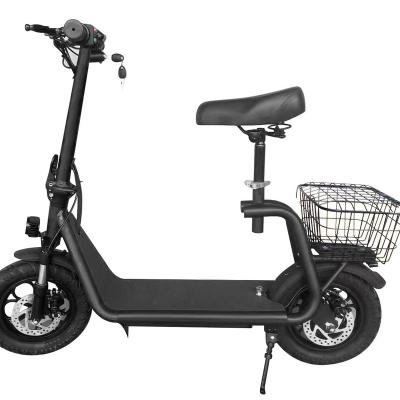 China VE5 Unisex 2 Wheel Scooter Brushless Portable Electric E-scooter With Seat Basket for sale