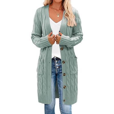 China Autumn Winter New Ladies Knitted Breathable Long Cardigan Sweater Coat For Women for sale