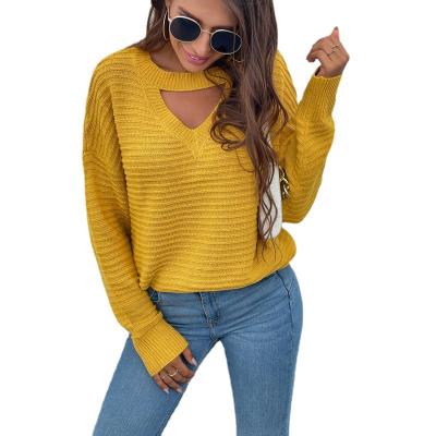 China Designer Fashion High Quality Breathable Pullover Custom Women Knitted Sweaters Girl for sale