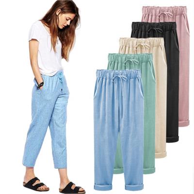 China QUICK DRY Women Fashion High Waist Loose Wide Leg Harem Casual Jogger Pants for sale