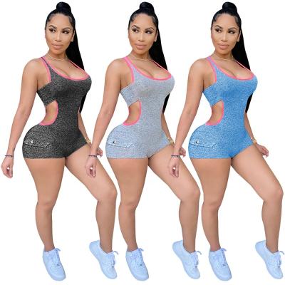 China QUICK DRY Women Overalls Shorts Playsuit Summer Jumpsuit Yoga Set Fitness Rompers Activewear for sale