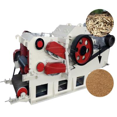 China Woodworking Machinery Heavy Hydraulic Start Drum Chisel Charcoal Activated Carbon Bark Crusher Leaf Broken Branches Log Shredder for sale