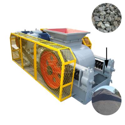 China Stone Crushing Production Line Mining Powder 2 Coal Sand Fine Double Roller Clay Stone Rock Fine Double Roller Crusher Machine Mill Stainless Gear Ratio Price Manufacturer for sale