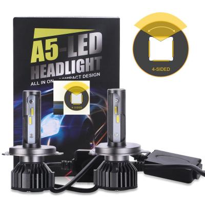 China 2019 Wholesale A5 H4 H7 9006 Lamp Automotive Car Led Headlight Bulbs A4 for sale