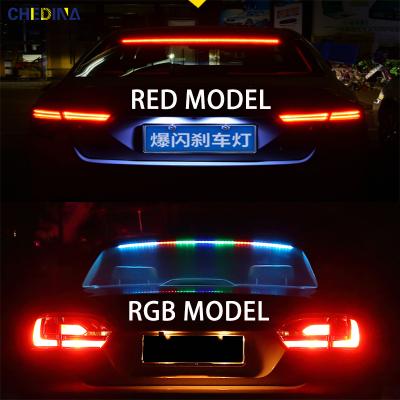 China Wholesale Silicone 90cm 1M RGB LED Third Brake Light Flexible Brake Light Mount Flexible Red Turn Signal High Strip For Car Trunk for sale