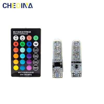 China Wholesale 2-Pack 6SMD 5050 W5W RGB T10 Led Lights T10-5050 for sale