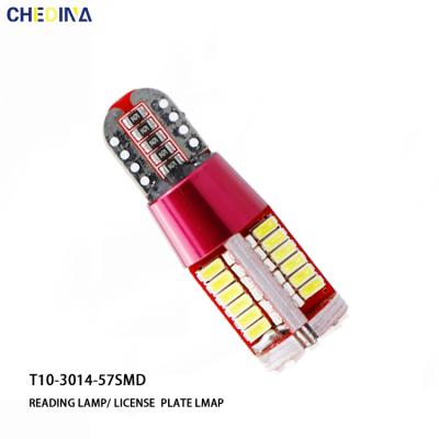 China Chedina T10 3014 57SMD No Error High Power Reading Light License Plate Lamp For 3014 Car for sale