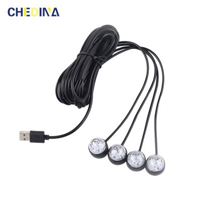 China Car Interior Ambient Light Car Interior Ambient Light PVC A10 LED Foot Light USB Star Laser Projector Light For Car Atmosphere Decoration for sale