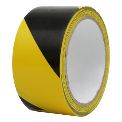 China 48mm*30m/3/tube/waterproof black and yellow twill warning tape 5 second target tape security warning wall sticker locator warning device for sale