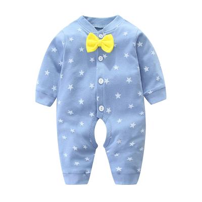 China Baby Boy's Bowknot Regular Autumn Long Sleeve Cotton Romper Overalls for sale