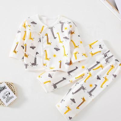 China Antibacterial Infant Baby Clothes Boutique Wholesale Breathable Cotton Long Sleeve Newborn Clothing Set for sale