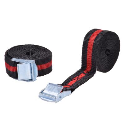 China 2020 New Arrival Cargo Safety Cambuckle Strap 2pcs-25mm*2.5m Polypropylene Cam Buckle Tie Down Straps for sale