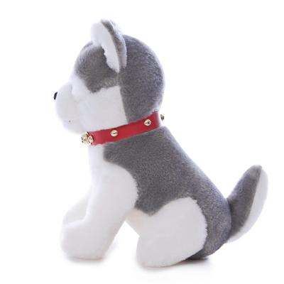 China Cute Realistic Siberian Husky Siberian Husky Plush Toy Greyhound Puppy Plush Toy Realistic Sitting for sale