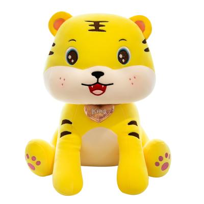 China Brown Plush Animal Stuffed Tiger Animal Stuffed Tiger Toy for sale