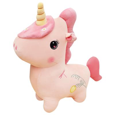 China Cute Plush Unicorn Feather Pillow Lying Toy As Gift for sale