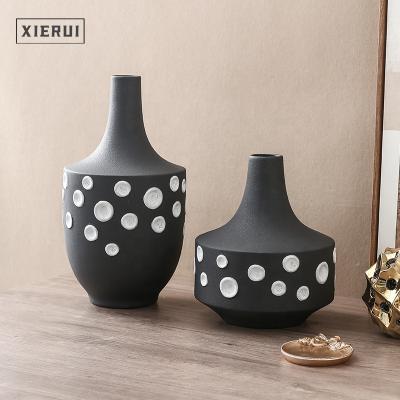 China Nordic modern luxury minimalist vase decorative large ceramic and porcelain flower art vase for home decor for sale