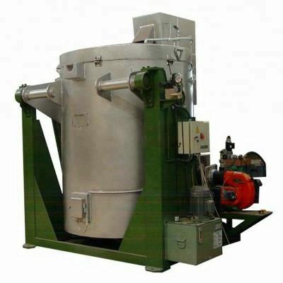 China Factory Tilting Type 1000kg Aluminum Crucible Melting Oil Fired Furnace for sale