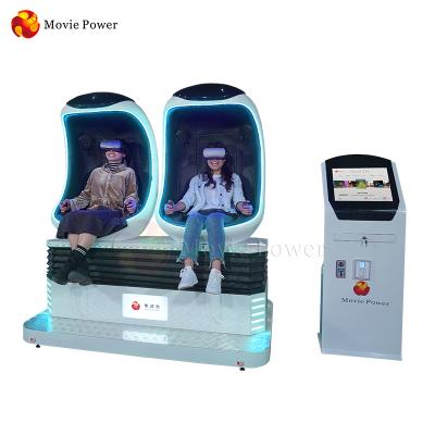 China Fiberglass Factory Low Price VR Park Two Seats Motion Kid Rides 9D Game Cinema for sale