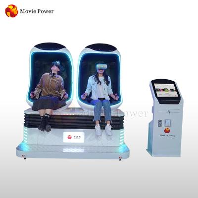 China Metal ; real virtual reality 3d acrylic glass stage simulation 9d vr 3 seats egg cinema with motion platform create and share 360 ​​VR for sale