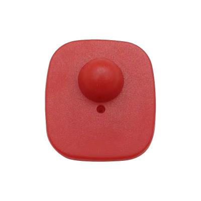 China EAS 8.2MHz RF Security Tag Hard Tag Rood Klein Vierkant Voor Retail Store Te koop