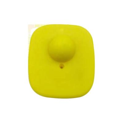 China Retail Store EAS 8.2MHz RF Security Hard Tags Yellow Small Square for sale