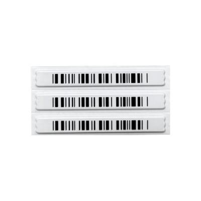 China Einkaufszentrum EAS 58KHz Sicherheit AM Soft Label 45 X 6 X 2mm Barcode zu verkaufen