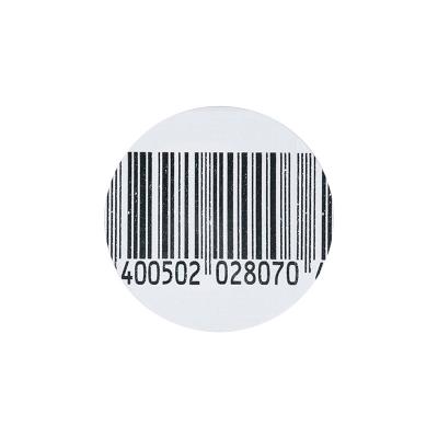 China 8.2MHz EAS RF Soft Security Tags Round Diameter 40mm With Bar Code for sale