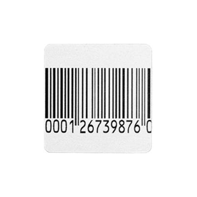 China Clothing Store Retail Store EAS 8.2MHz RF Security Soft Label 30 X 30mm Coated Paper With Bar Code for sale