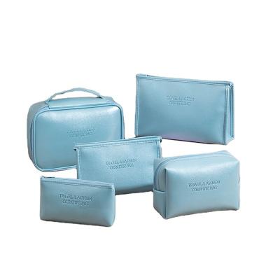 China Lady Cosmetic Bag With Handle Pouch Bag Cosmetic Makeup Bag Set for sale