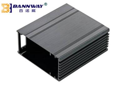 China Brushed Shaped Extruded Aluminum Parts Black Anodizing Surface Finishing for sale