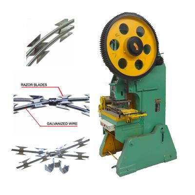 China Hotels Automatic Razor Blade Coil Concertina Razor Barbed Wire Making Machine With CE Certification for sale