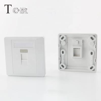 China Network cabling system TOM-MB-27-01 86type 1port rj45 network faceplate for sale