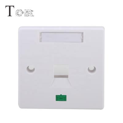 China TOM MB-08-01 Cat6 RJ45/RJ11 3M Trapezoidal Type Faceplate Network Networking 3M Faceplate for sale