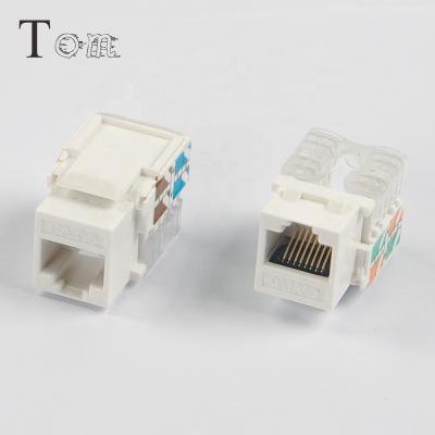 China High quality network cabling system TOM-KJ-39-C5E/C6 90 degree punch down UTP cat6/cat5e keystone jack,UTP cat6/cat5e keystone jack for sale