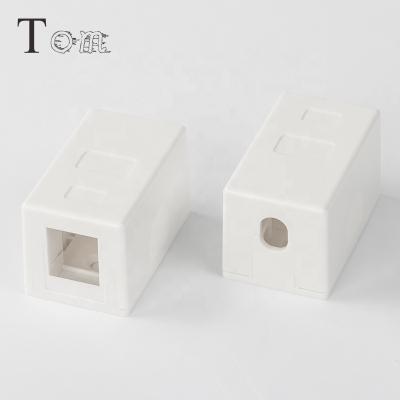 China Network Cabling System TOM-SB-06-1P 1 Port UTP Telecom Transmission Network Surface Box For Keystone Jack, Keystone Jack Surface Box for sale