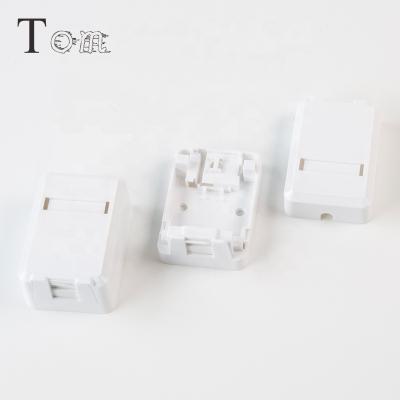 China Network Cabling System TOM-SB-07-1P UTP type with shutter surface box 1 port CAT5E cat6 RJ45 UTP outdoor mount box 1 port connect box for sale