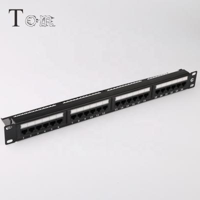 China Network Cabling System TOM-PN-04 CAT5E 24 UTP LEFT PATCH PANEL, cat5e 24 port utp patch panel for sale