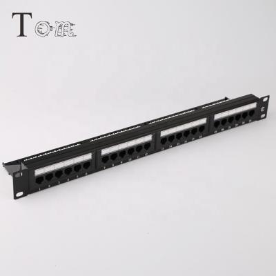 China Network Cabling System PN-01 24-Port Cat6 Unshielded Wallmount or Rackmount Patch Panel, Compatible with Cat 3/4/5/5e/6 Cabling for sale