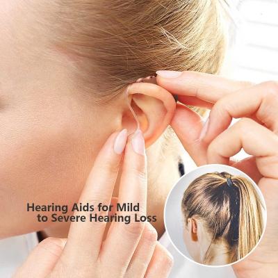 China New analog hearing compensation batteries behind the ear hearing aid 8 channel ric hearing aids for sale