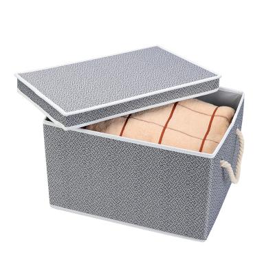 China Home Closet Folding Drawer Organizer Bins Tissue Bins Storage Boxes Kids Viable Eco-Friendly Cloth Toys Toys With Cotton Rope Handle for sale