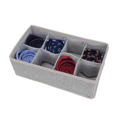 China Wholesale High Quality Viable Foldable Underwear Storage Boxes 8 Cell Socks Ties Divider Container Drawer Divider Cabinet Organizer for sale