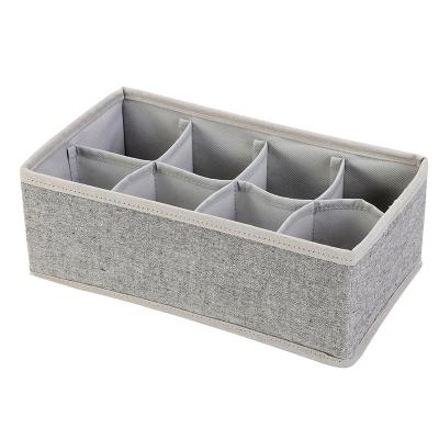 China High Quality Viable/Foldable/Environmentally Friendly Divider Cabinet Storage Boxes 8 Cell Socks and Ties Divide Organizer Container Foldable Underwear Storage Box for sale